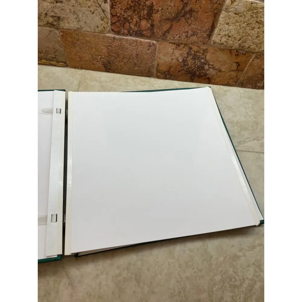 Album Scrapbook Creative Memories 12x12 Green Gold Expandable Post Bound